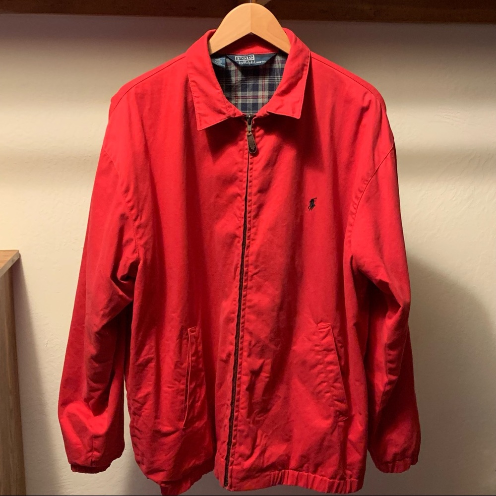 Red Polo Ralph Lauren Zip Jacket Size L